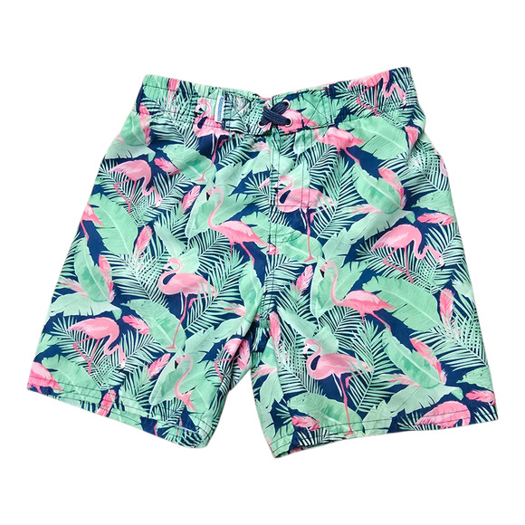 Rugged Butts Flamingo Frenzy Swim Trunks Boys 7 - Picture 1 of 3